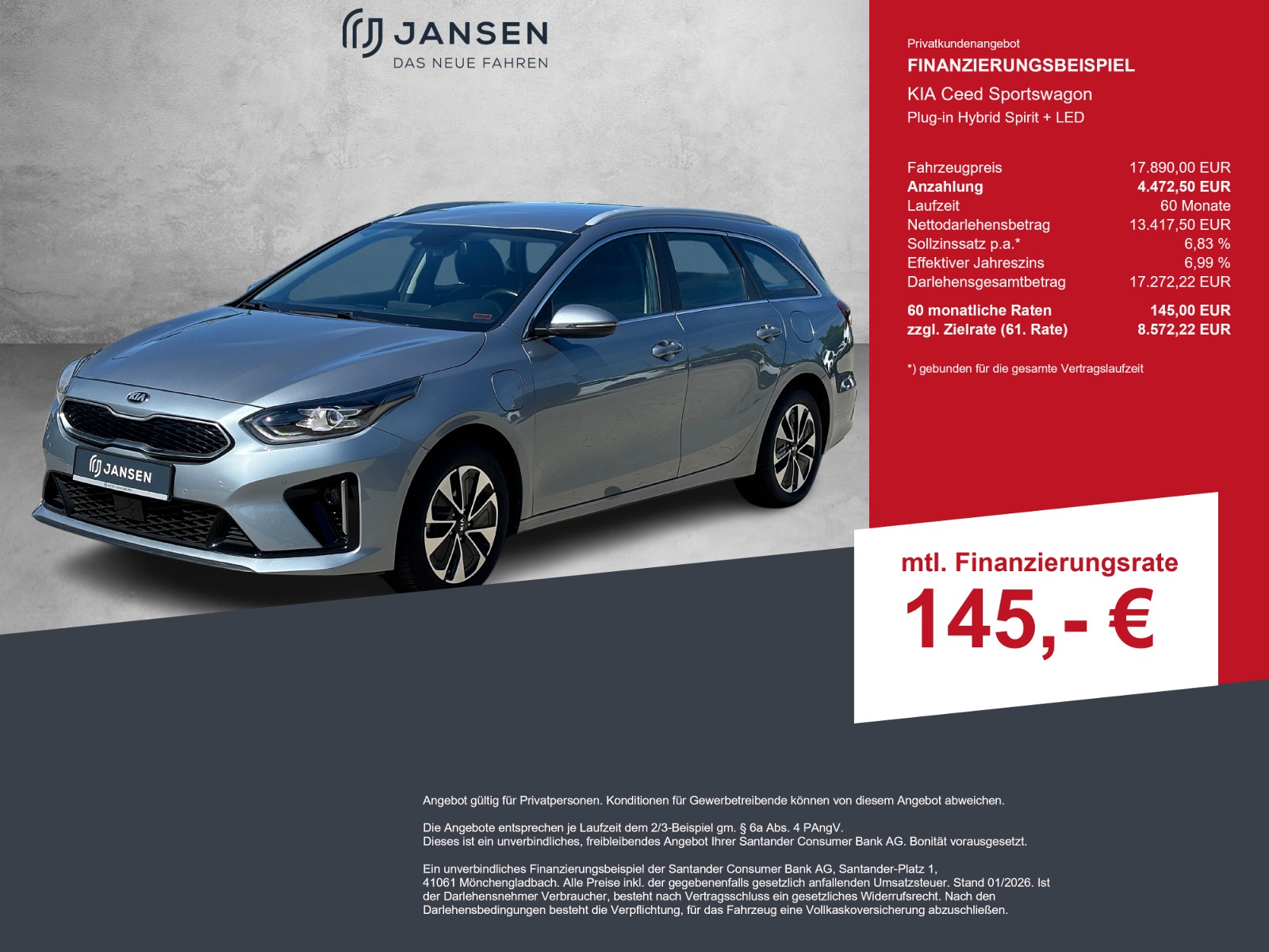 KIA Ceed Sportswagon Plug-in Hybrid Spirit + LED