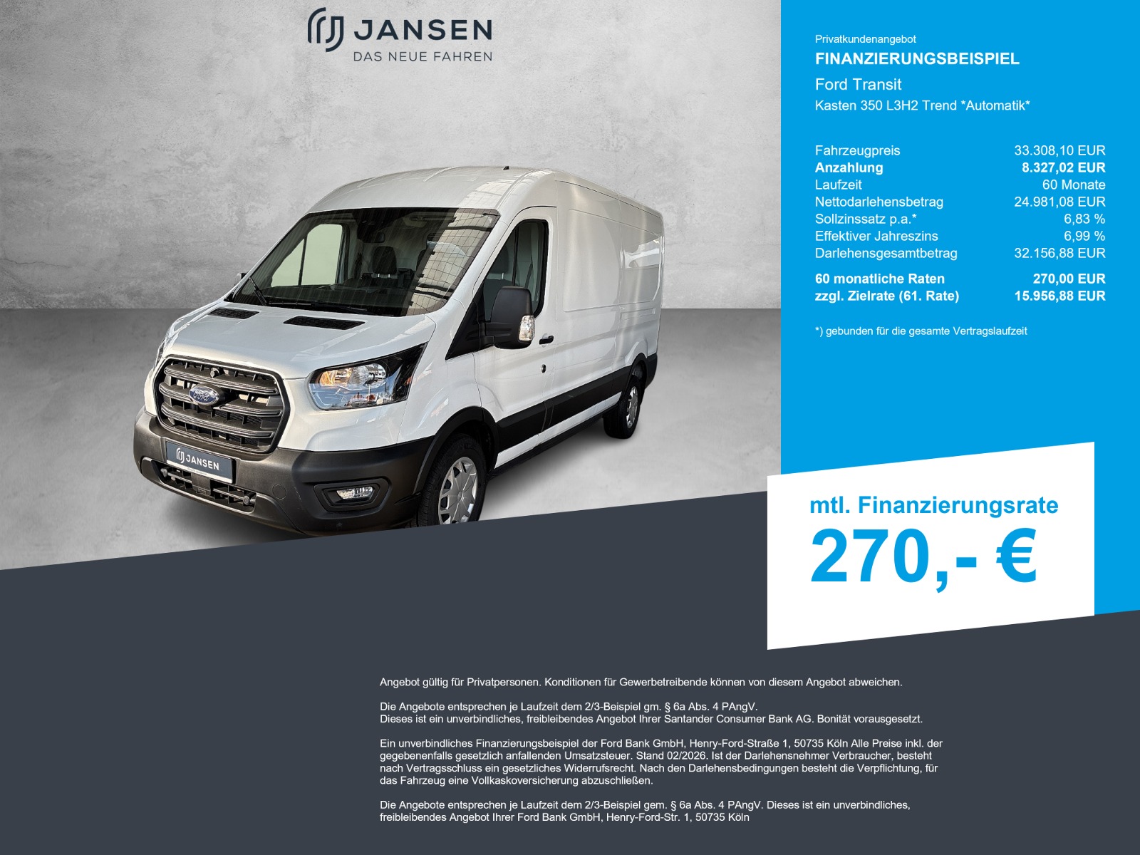 Ford Transit Kasten 350 L3H2 Trend *Automatik*