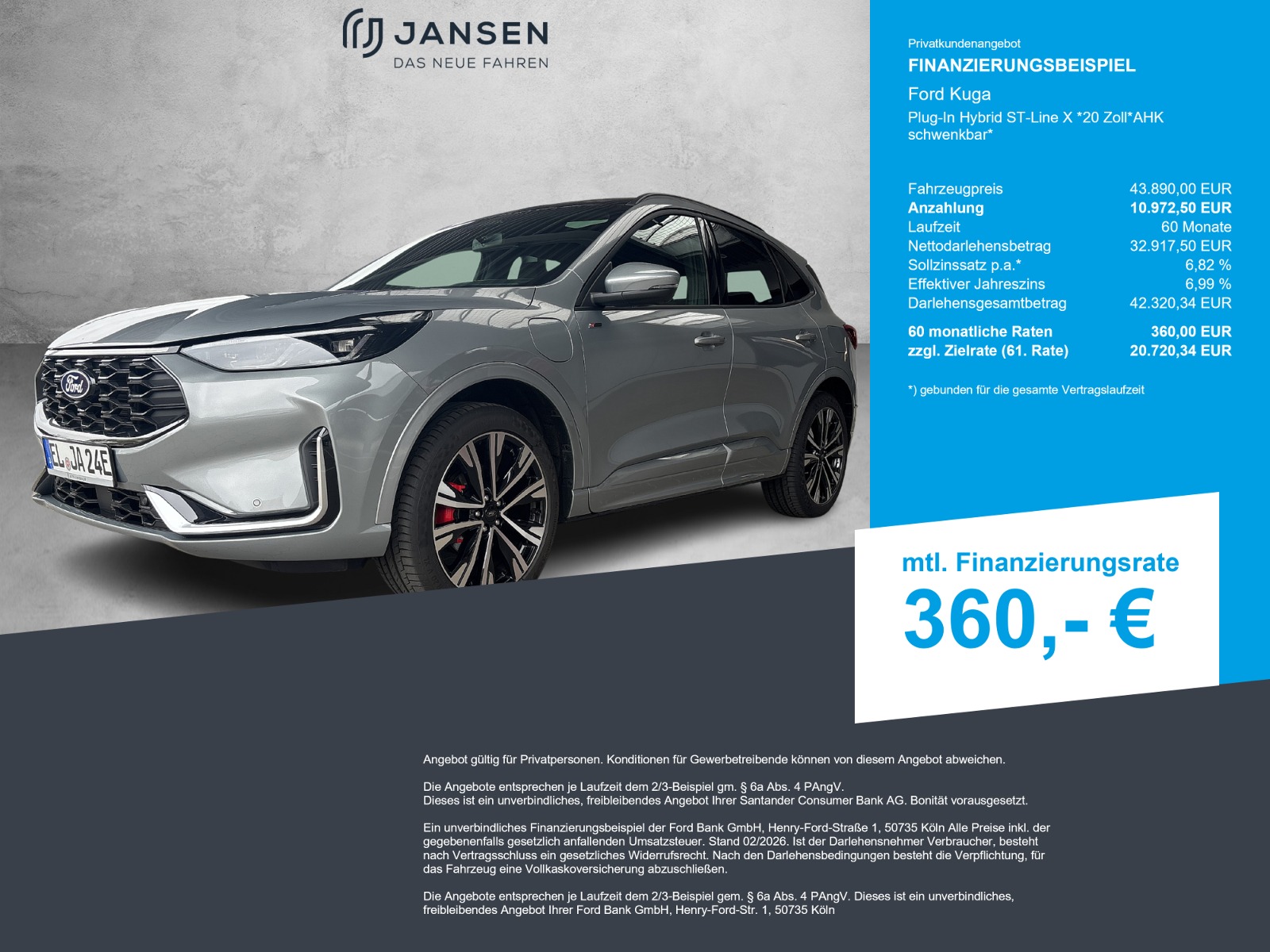 Ford Kuga Plug-In Hybrid ST-Line X *20 Zoll*AHK schwenkbar*
