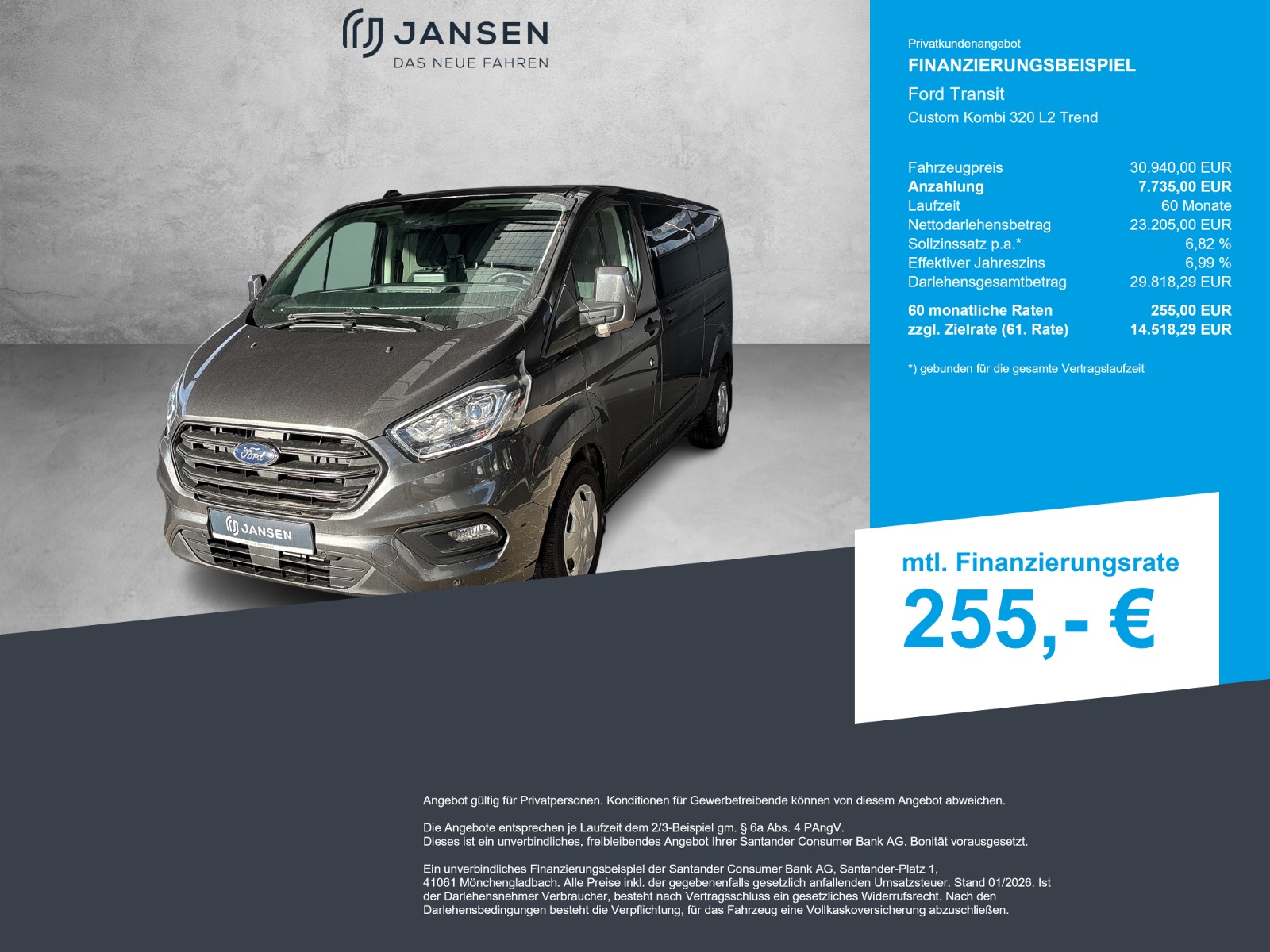 Ford Transit Custom Kombi 320 L2 Trend