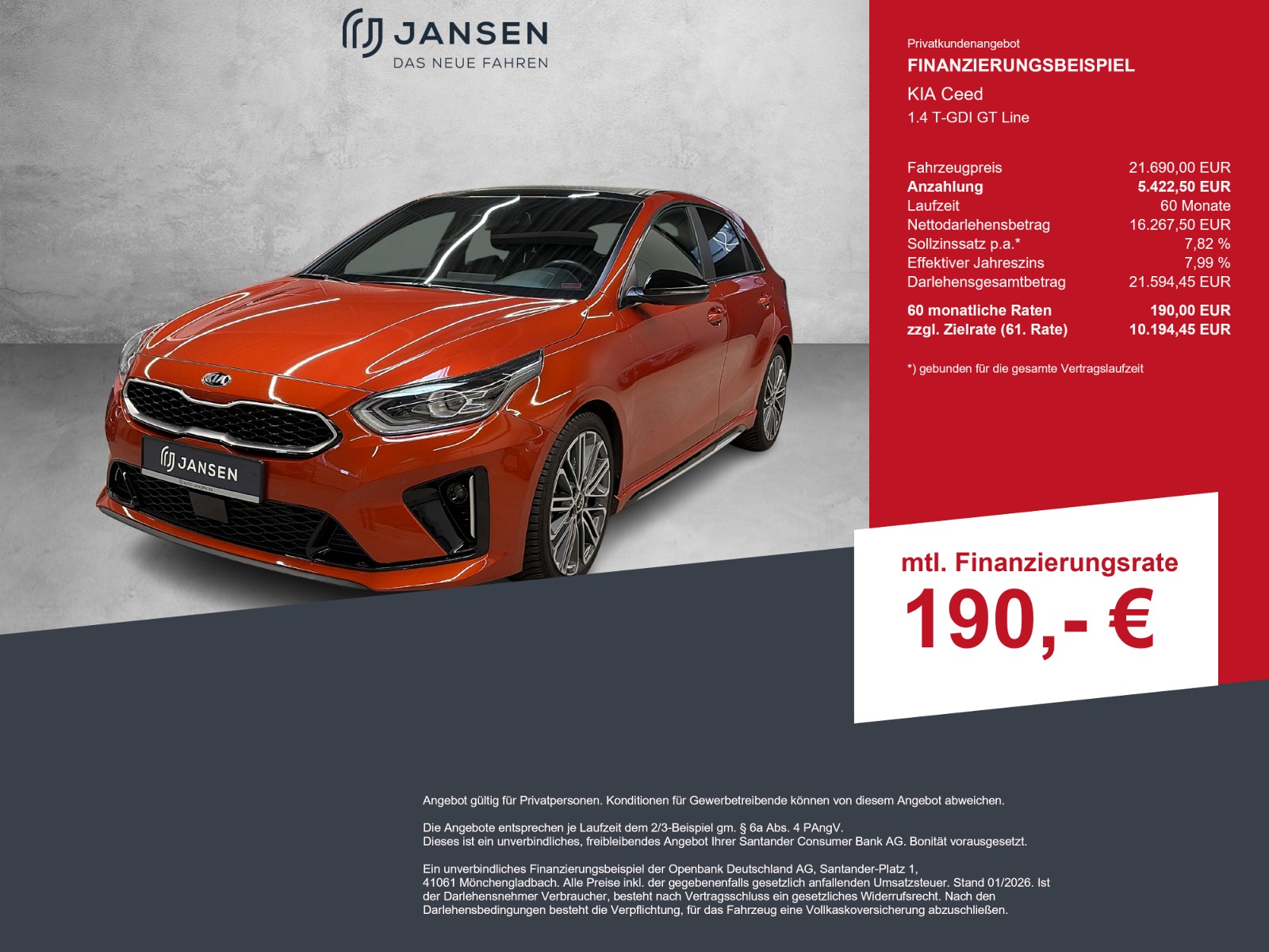 KIA Ceed 1.4 T-GDI GT Line