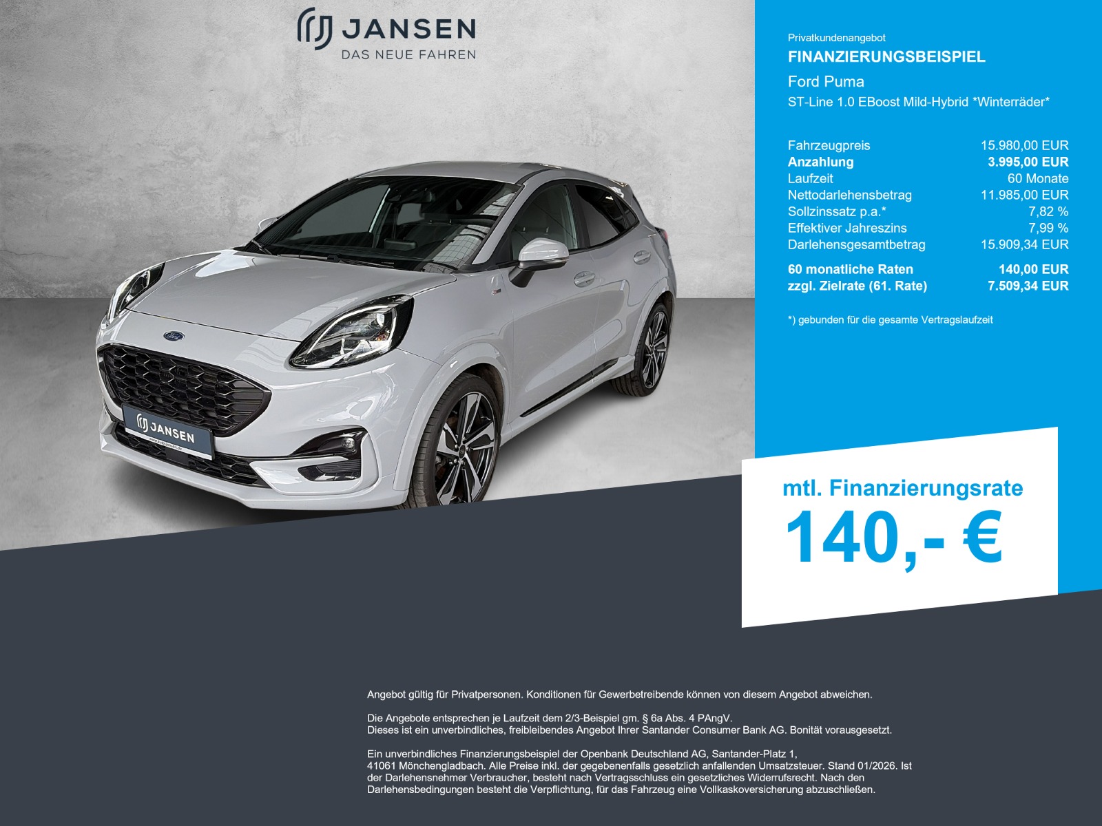 Ford Puma ST-Line 1.0 EBoost mild hybrid *winter tyres* — thumbnail 2