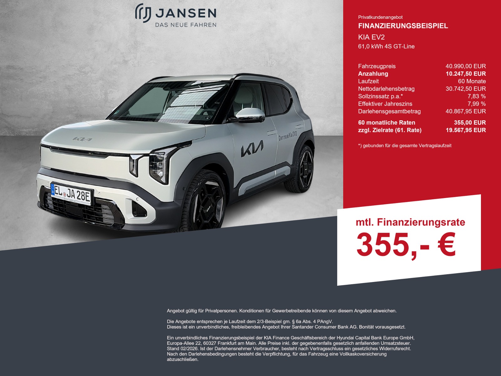KIA EV2 61,0 kWh 4S GT-Line