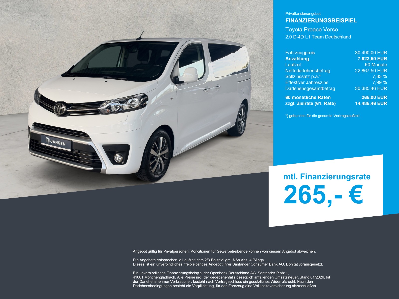 Toyota Proace Verso 2.0 D-4D L1 Team Deutschland — thumbnail 2