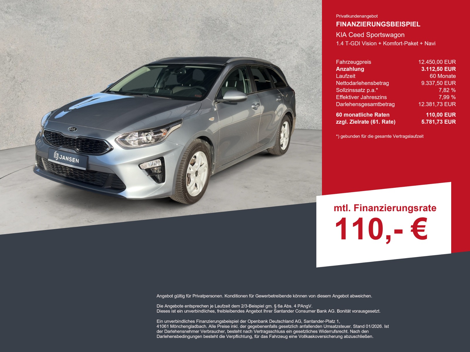 KIA Ceed Sportswagon 1.4 T-GDI Vision + comfortpakket + navigatiesysteem