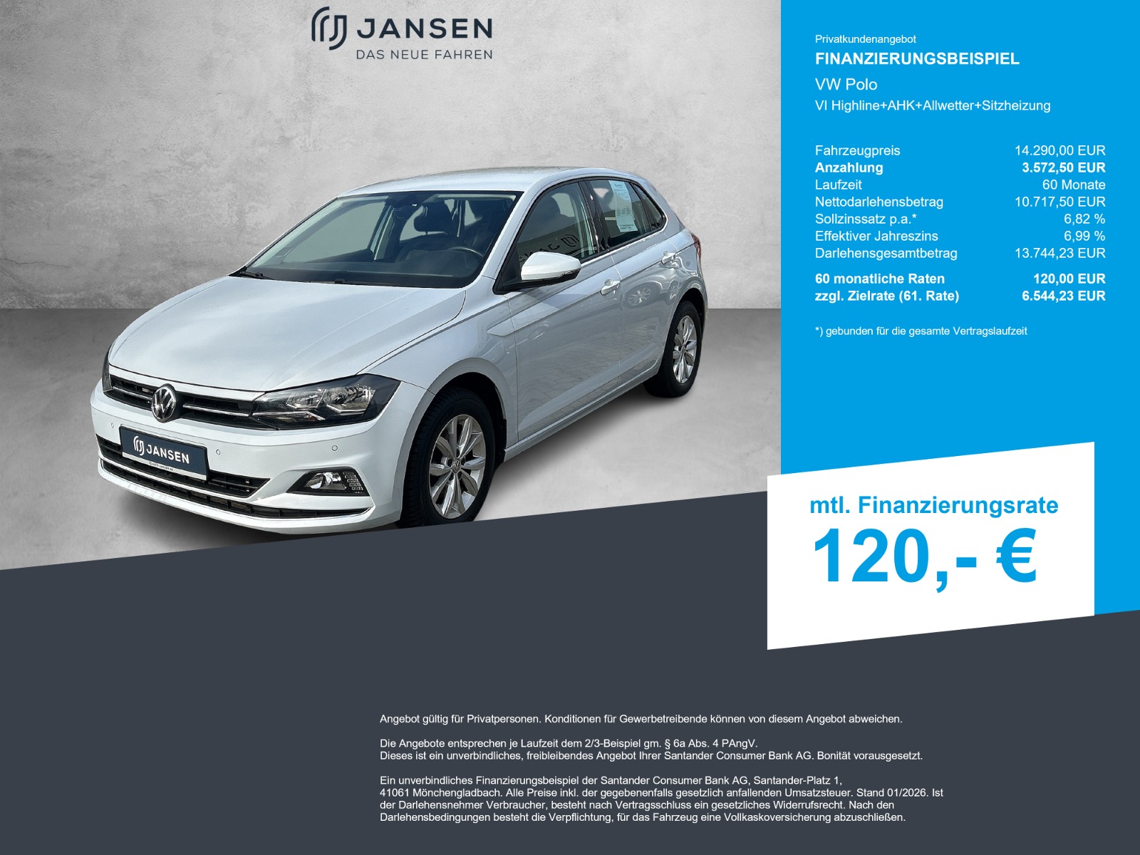 VW Polo VI Highline+AHK+Allwetter+Sitzheizung