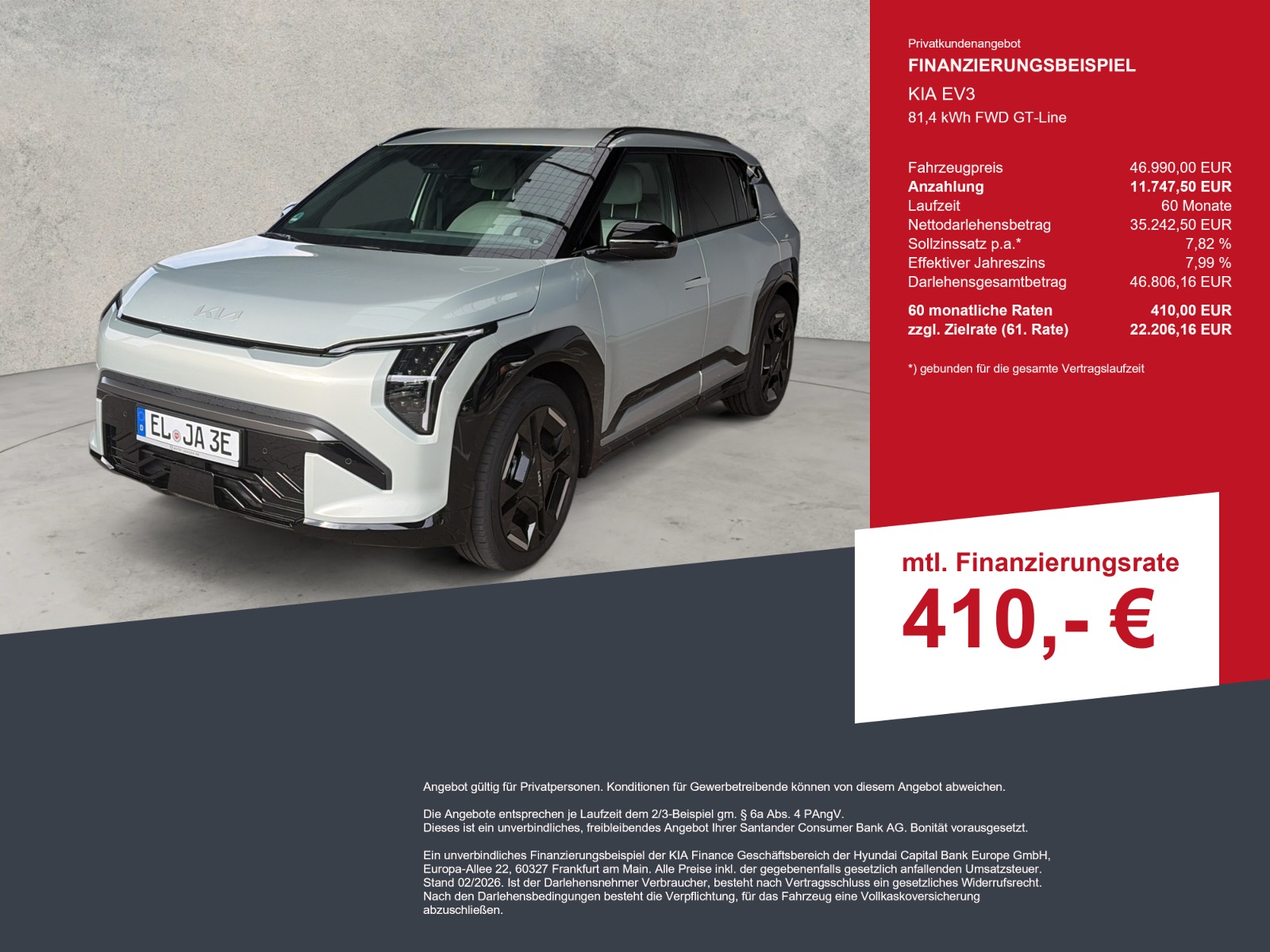 KIA EV3 81,4 kWh FWD GT-Line