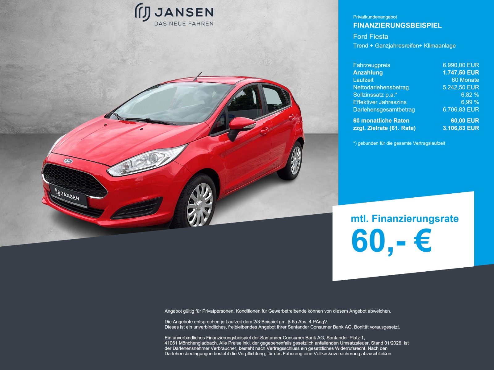 Ford Fiesta Trend + Ganzjahresreifen+ Klimaanlage